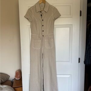 Rolla’s Women's Beige Denim Jumpsuit